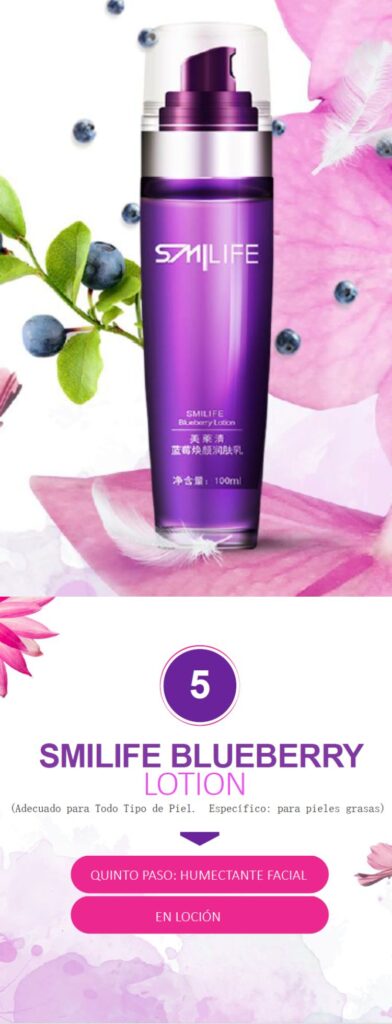 Humectante facial en loción